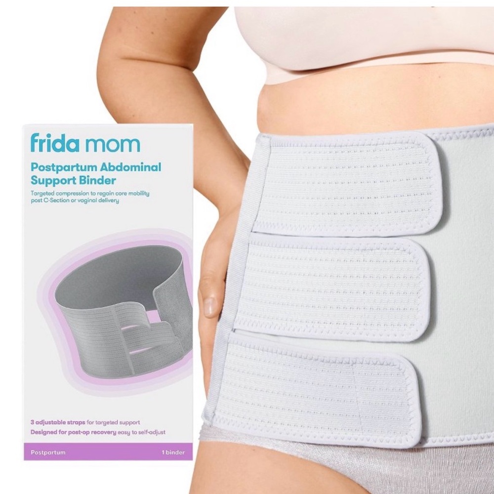 Frida Mom Postpartum Abdominal Support Binder - White